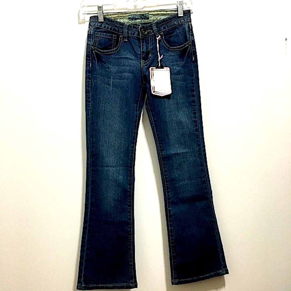 🌸NWT YMI Girl’s Blue Denim Skinny Bootleg Jeans